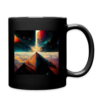 Space Pyramid - Tasse einfarbig - Schwarz - Rechts