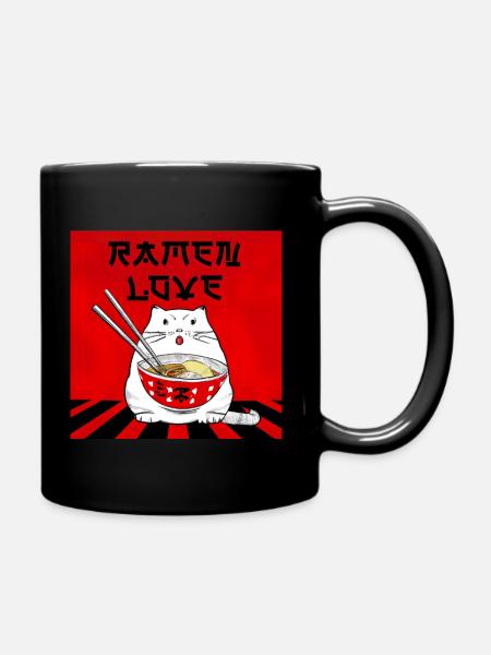 Ramen Love - Tasse einfarbig - Schwarz