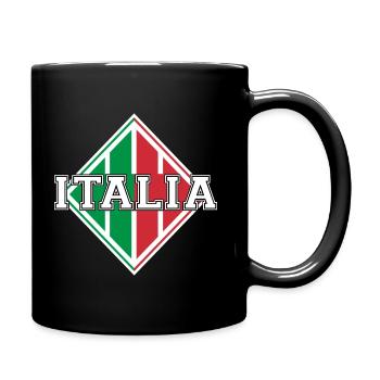 Italia, Italien, Italy, Logo - Tasse einfarbig - Schwarz - Rechts