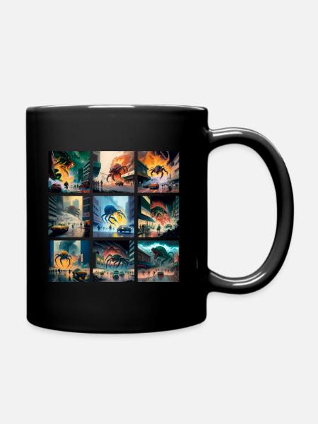 City attacks compilation - Full Colour Mug - black