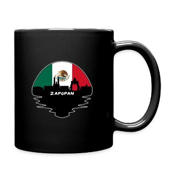 Zapopan Mexico Flag Skyline Silhouette Travel - Full Colour Mug - black - Right