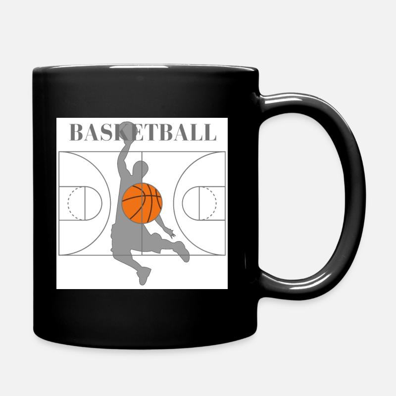 Basketball Design - Full Colour Mug - black