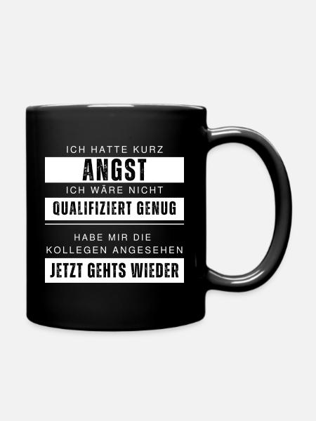 Unqualifizierte Kollegen Lustiger Spruch Arbeit - Tasse einfarbig - Schwarz