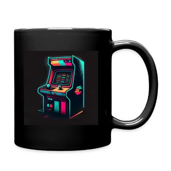 90s Gaming Cabinet - AI Generated Art Series - Full Colour Mug - black - Right