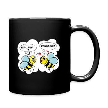 Comic bee - Full Colour Mug - black - Right