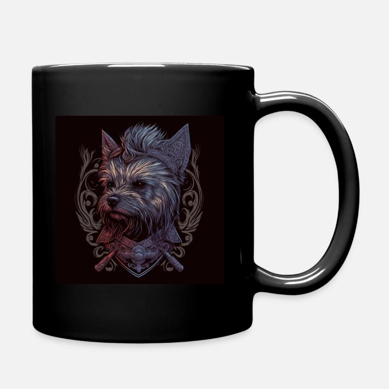 Yorkshire Terrier avec ornements - Mug uni - noir