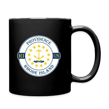 Providence Rhode Island Flag USA Souvenir Badge - Mug uni - noir - Droite