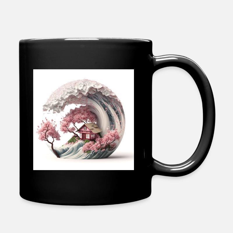 Vague de Sakura V2 - Mug uni - noir
