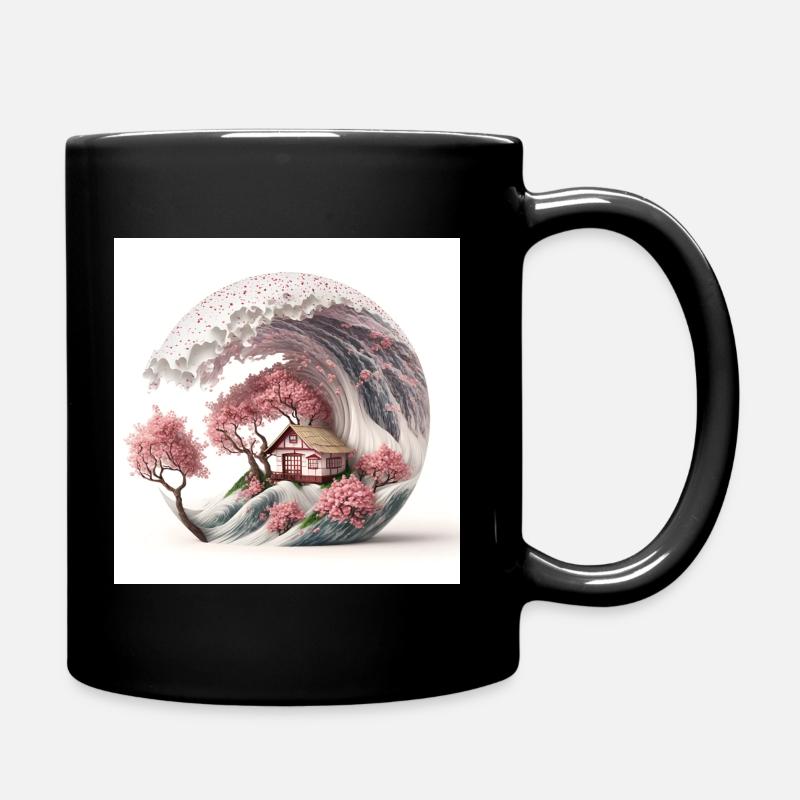 Vague de Sakura - Mug uni - noir