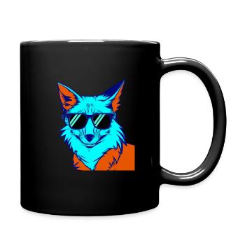 Cool Fox - Tasse einfarbig - Schwarz - Rechts