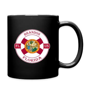 Brandon Florida Flagge USA Reise Souvenir Abzeichen - Tasse einfarbig - Schwarz - Rechts