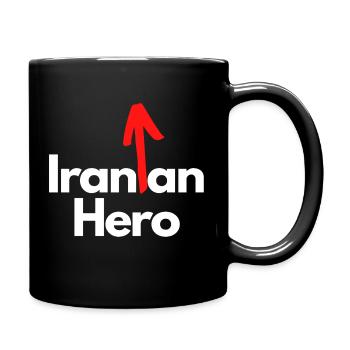 Iranian Hero White - Tasse einfarbig - Schwarz - Rechts