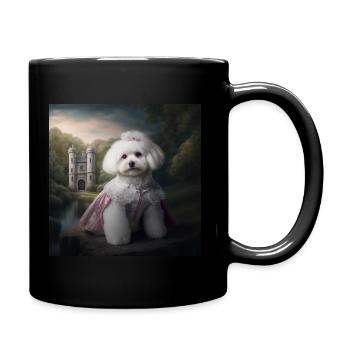 Chien Bichon Princesse 2 - Mug uni - noir - Droite