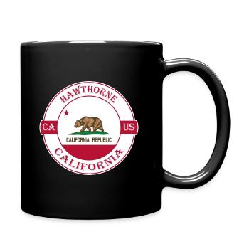 Hawthorne California Flagge USA Souvenir Abzeichen - Tasse einfarbig - Schwarz - Rechts