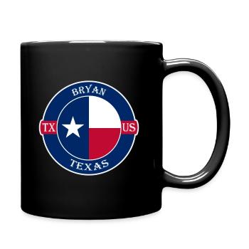 Bryan Texas Flag USA Travel Souvenir Badge - Mug uni - noir - Droite