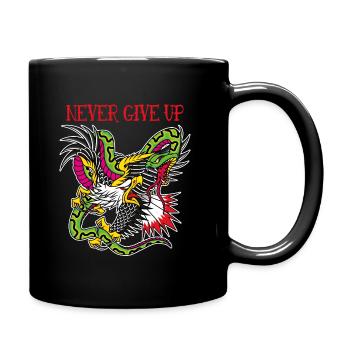 Adler und Schlange traditionelle alte Schule Tattoo - Tasse einfarbig - Schwarz - Rechts