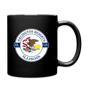 Arlington Heights Illinois Flagge USA Souvenir - Tasse einfarbig - Schwarz - Rechts
