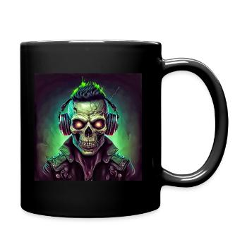 DJ de musique sombre zombie - Mug uni - noir - Droite
