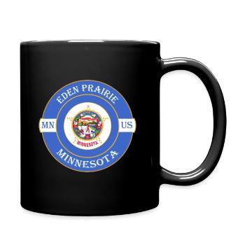 Eden Prairie Minnesota Flag USA Souvenir Badge - Mug uni - noir - Droite