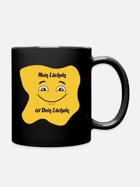 Smily - Tasse einfarbig - Schwarz