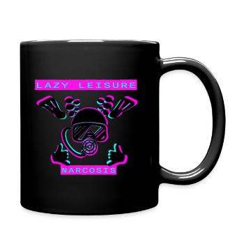 Lazy Leisure Narcosis Diver - Tasse einfarbig - Schwarz - Rechts
