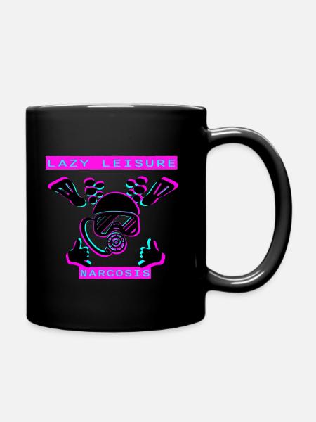Lazy Leisure Narcosis Diver - Full Colour Mug - black