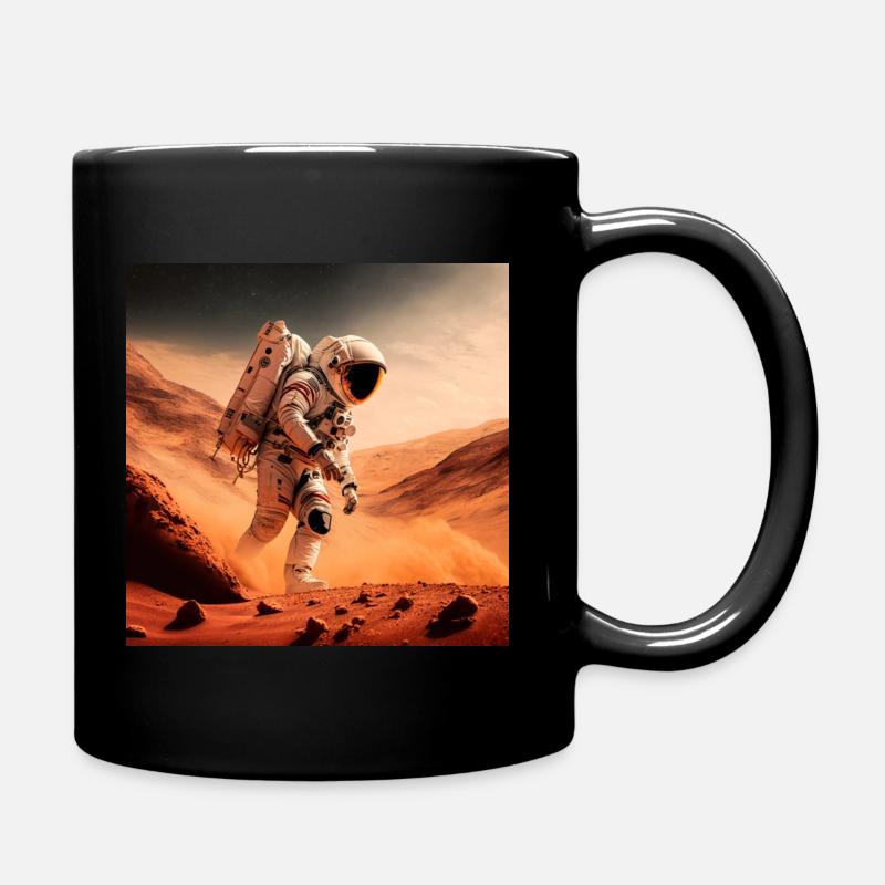 Astronaut auf dem Mars - Tasse einfarbig - Schwarz