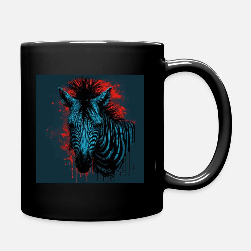 Zebra - Tasse einfarbig - Schwarz