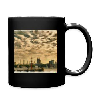 Hamburg, meine Perle - Tasse einfarbig - Schwarz - Rechts
