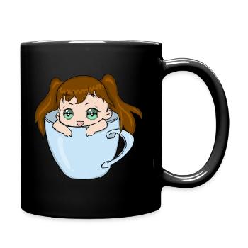 Mignonne Chibi Fille - Mug uni - noir - Droite