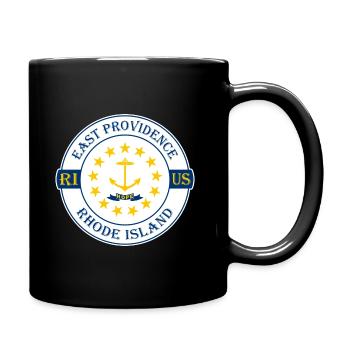 East Providence Rhode Island Flagge USA Souvenir - Tasse einfarbig - Schwarz - Rechts