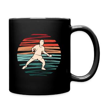 Ping Pong Tischtennis Spieler Tischtennisspieler - Tasse einfarbig - Schwarz - Rechts