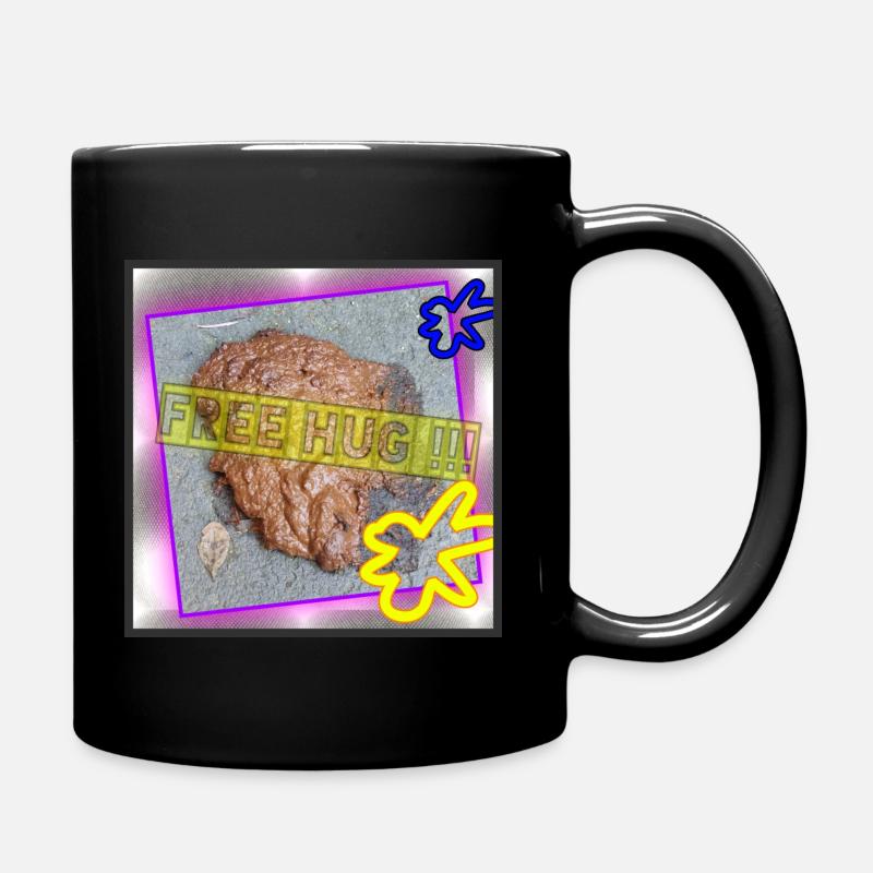 FREE HUG (Gratis Umarmung) - Abbild - 2023 - Tasse einfarbig - Schwarz