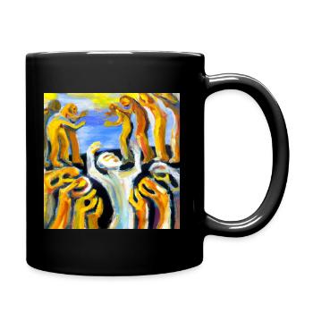 WAAAH! - Tasse einfarbig - Schwarz - Rechts