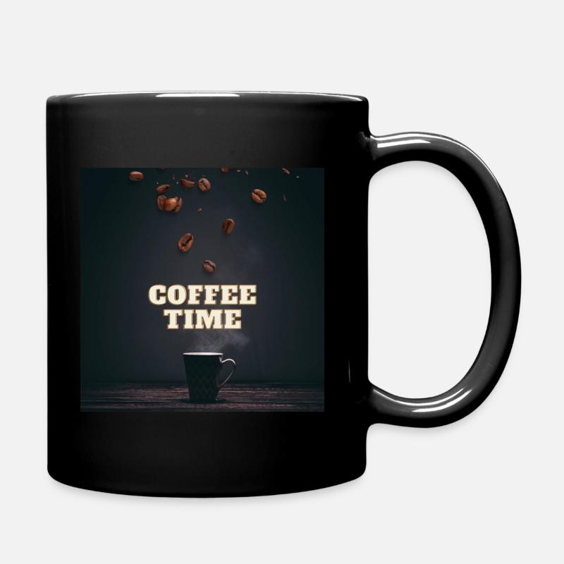 Coffee Time - Tasse einfarbig - Schwarz