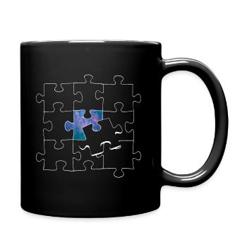Puzzle Door to the Universe - Autism - Full Colour Mug - black - Right