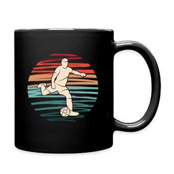 Football Player Football Player Retro Footballer - Full Colour Mug - black - Right