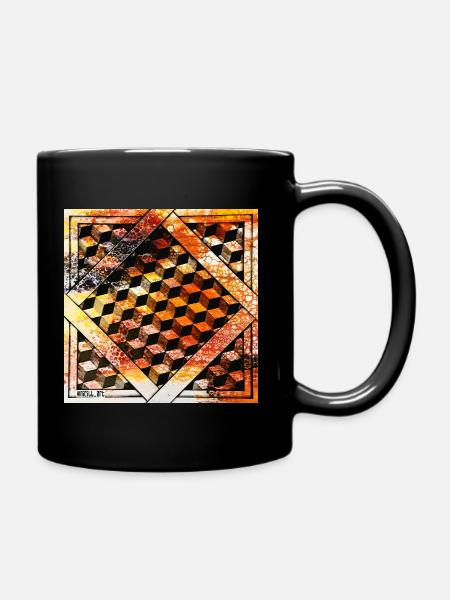 Cube Orange - Tasse einfarbig - Schwarz