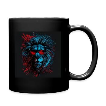 Signe du zodiaque Lion - Mug uni - noir - Droite