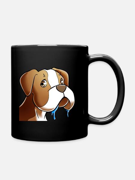 Boxer à motif chien - Mug uni - noir