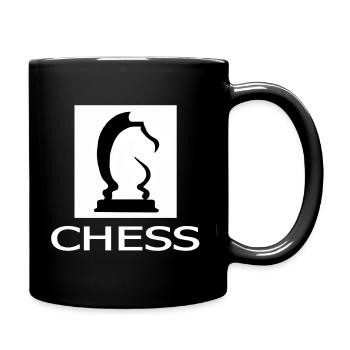 Schach - Tasse einfarbig - Schwarz - Rechts