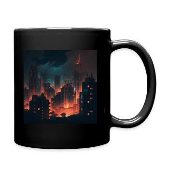Ville futuriste la nuit - Mug uni - noir - Droite