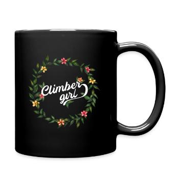 Fille grimpeuse / fille grimpeuse - Mug uni - noir - Droite