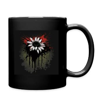 Gänseblümchen - Tasse einfarbig - Schwarz - Rechts