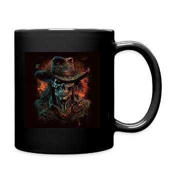 Untoter Cowboy - Tasse einfarbig - Schwarz - Rechts