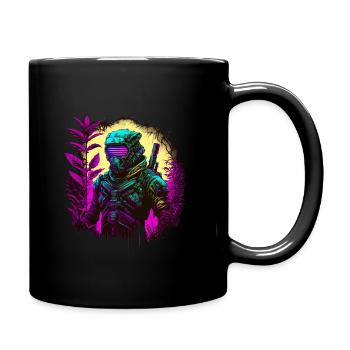 Ninja Cyber Warrior Samurai Geschenk - Tasse einfarbig - Schwarz - Rechts