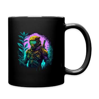 Ninja Cyber Warrior Samurai Geschenk - Tasse einfarbig - Schwarz - Rechts