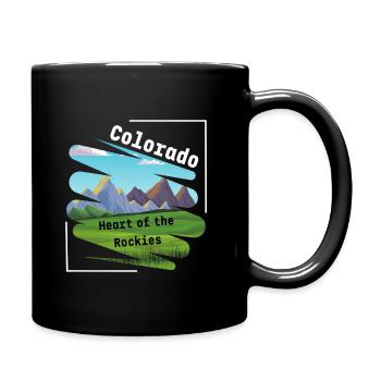 Colorado - Heart of the Rockies - Full Colour Mug - black - Right