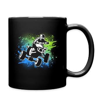 Quad Bike Quad Rider Offroad Boys ATV - Full Colour Mug - black - Right