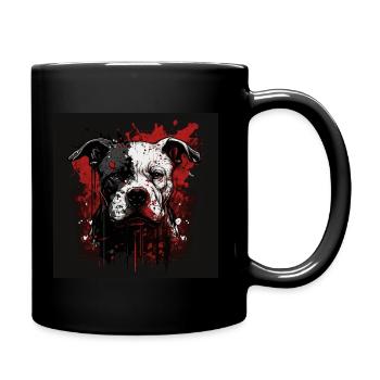American Staffordshire Terrier Chiot - Mug uni - noir - Droite